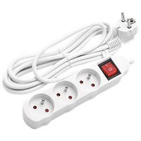 aigostar regleta alargador de 3 tomas con interruptor y proteccion infantil 15 m blanco 16a 250v