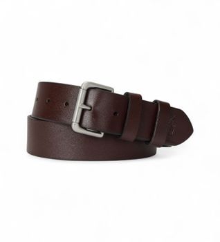 Polo Ralph Lauren para hombre. 405899989001 Cinturón de piel Roller Buckle marrón (40), Casual, Clásico