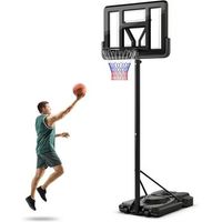 canasta de baloncesto adultos altura ajustable de 9 niveles 230-305cm costway 110 x 70 x 305 cm