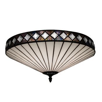 Plafón De Techo Mayor Diámetro 45cm Tiffany Serie Ilumina