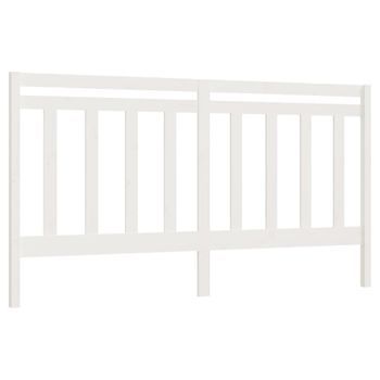 Cabecero Cama Mueble De Dormitorio De Cama Madera Maciza De Pino 206 X 4 X 100 Cm Blanco M02_0005391