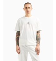 ax armani exchange para hombre xm000363af12308u0009 camiseta de manga corta cuello redondo blanco xxl casual algodon