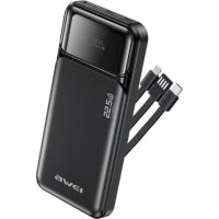 power bank awei pa-91 10000 mah 225w carga rapida usb-c usb-a negro