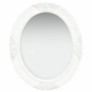 Espejo De Pared Estilo Barroco Blanco 50x60 Cm Vidaxl