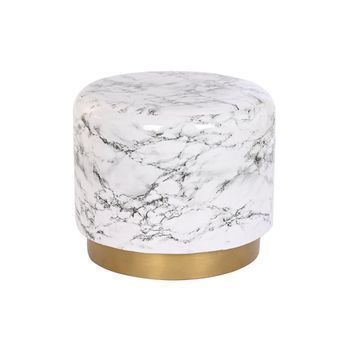 Mesita Auxiliar Hierro 50x50x45 Simil Marmol