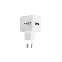 cargador usb pared tooq tqwc-1s01wt 1pto 24a blanco