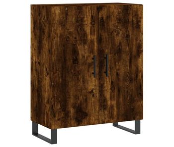 Vidaxl aparador de madera de ingeniería roble ahumado 69,5x34x90 cm