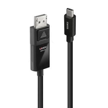 Cable USB Tipo C a DisplayPort Lindy 43343 3m 8K 144Hz Macho/Macho Chapado en Oro
