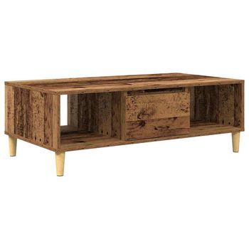 Mesa De Café Madera Vieja 102 X 55 X 35 Cm Madera De Ingeniería Vidaxl