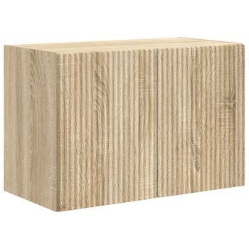 Mueble De Tv Montado En La Pared 59,5 X 31 X 40 Cm Roble Sonoma Vidaxl