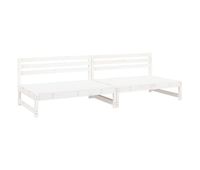 vidaxl sofas centrales de jardin 2 uds madera de pino blanco 120x80 cm