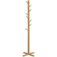 homcom perchero de pie de bambu perchero para ropa con 8 ganchos forma de arbol 495x495x178 cm natural   aosom espana