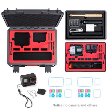 Estuche rígido impermeable de viaje portátil de 2 capas, juego de funda de silicona con 2 películas de vidrio para Insta360 ACE Pro 2, Estuche de transporte de accesorios