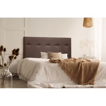 Cabecero Cama Sevilla Tapizado Tejido Antimanchas Marrón 180x70cm