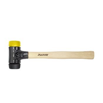 Wiha Martillo De Cara Blanda Safety De Dureza Media/semiduro Con Mango De Madera Hickory, Cabezal Redondo (26437)