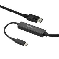startechcom cable 3m usb c a displayport 12 de 4k a 60hz - adaptador convertidor usb tipo c a displayport - hbr2 - conversor usbc con modo alt - compatible con thunderbolt 3 - negro