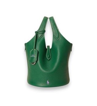 Polo Ralph Lauren para mujer. 428P21988009 Bolso tote y cruzado Polo Play de piel verde (OSFA), Casual
