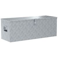 caja de aluminio 1105x385x40 cm plateada vidaxl