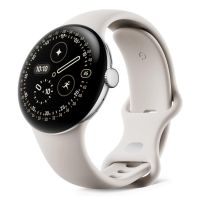 google pixel watch 4 4g lte gps nfc 41mm amoled plata correa beige sl ip68 spo2 pulsometro