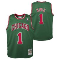 camiseta derrick rose chicago bulls mitchell  ness - green week swingman junior
