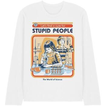 Steven Rhodes Camiseta manga larga Let's Find A Cure For Stupid People para mujer