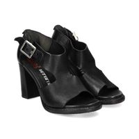 as98 sandalias con tacon mujer - negro talla 40