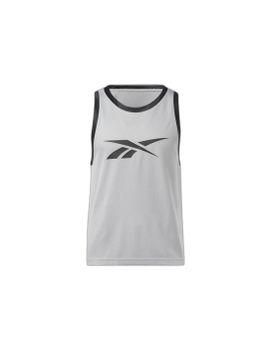 Camiseta de Baloncesto Reebok Basketball Mesh Hombre Gris