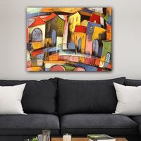 pintura decorativa lienzo 104273224970100 multicolor 70x100 cm