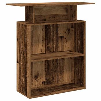 Mostrador De Recepción Madera Antigua 100x40x104 Cm