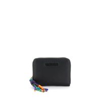 cartera efecto saffiano con logo y charms black taglia unica