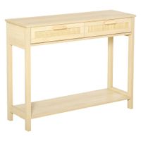 mesa consola 100x30x76 cm natural