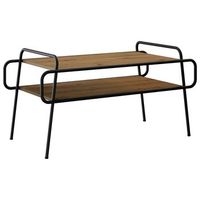 mesa de centro 100x50x51 cm acero - marron