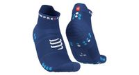 par de calcetines compressport pro racing v4 0 run low blue