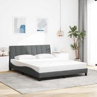 cama matrimonial  cama para adultos  cama sin colchon de tela gris oscuro 160x200 cm cfw887173