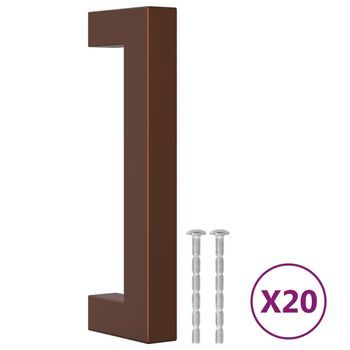 Tiradores Para Armarios 20 Uds Acero Inoxidable Bronce 96 Mm Vidaxl