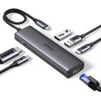 hub ugreen 6 en 1 usb-c hdmi 4k60hz 2xusb-a 32 usb-c 32 rj45 gigabit pd 100w