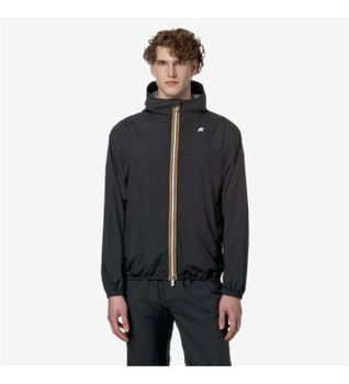 K-way para hombre. K5127QW Chaqueta Jack Stretch Dot negro (L), Casual, Poliéster