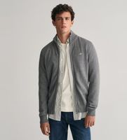 gant para hombre 8030164 cardigan de algodon con cremallera casualgris xl