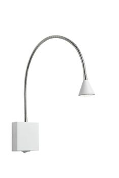 Lámpara de cabecera de metal con 1 led integrado, blanco