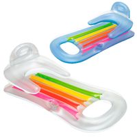 intex colchoneta hinchable piscina con respaldo y portabebidas 160x85 cm  flotador playa adulto  colchoneta inflable relax  unidad o pack 2