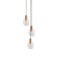 arana plato redondo metal cobre pantalla transparente