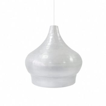 Lámpara de suspensión campana metal blanco D22 cm