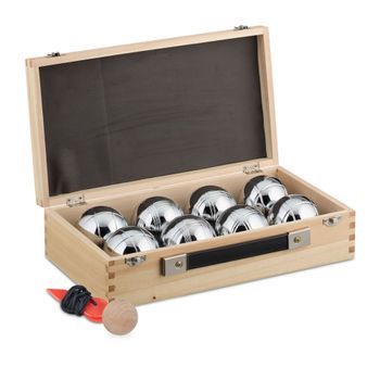 Juego De 8 Bolas De Petanca - Light Brown/black/silver - 11x37x22.5cm