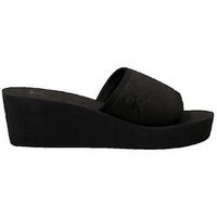 calvin klein jeans sandalias chaussures compensees beach wedge slide noires para mujer