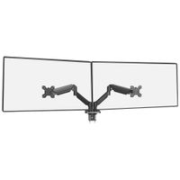 mars gaming marm-pro2 soporte para monitor dual con doble muelle de gas hasta 32r movimiento articulado 360 y altura regulable compatible con vesa 75x75 y 100x100 brazo de monitor negro o blanco