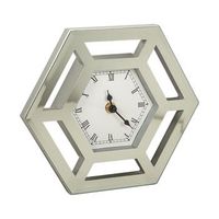 reloj espejo exagonal calado