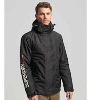 superdry para hombre m5011825a chaqueta cortavientos con capucha yachter negro l casual poliester sostenible