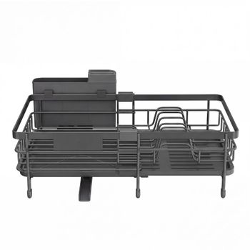 Escurreplatos extensible de acero para cocina de color gris antracita