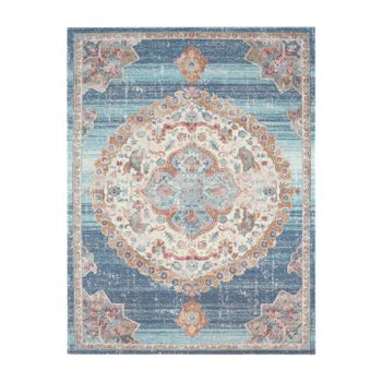 Alfombras de interior y exterior Torino azul 60x100 cm