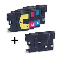 compatible multipack brother mfc-255cw printer ink cartridges 6 pack -lc980bk